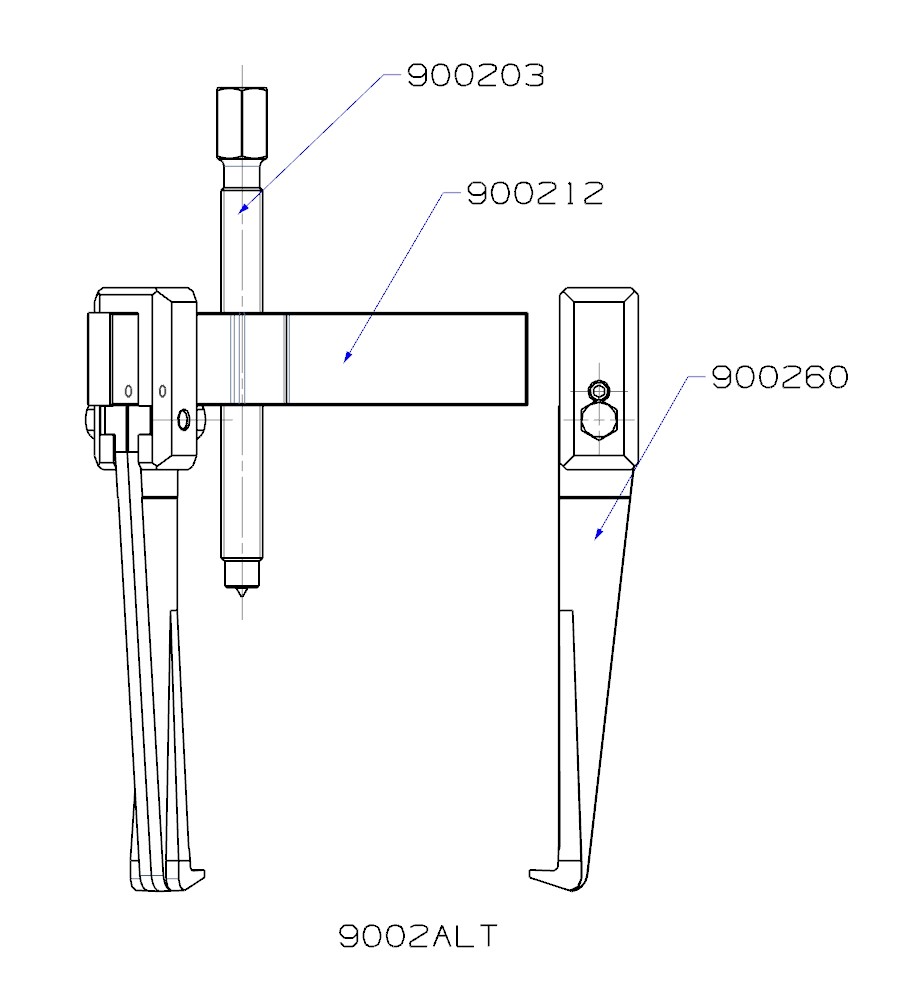 EXTRACTOR FORZA SERIE 9000T DE 3 PATAS